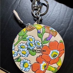 Coach Floral Keychain Pouch - Multicolor